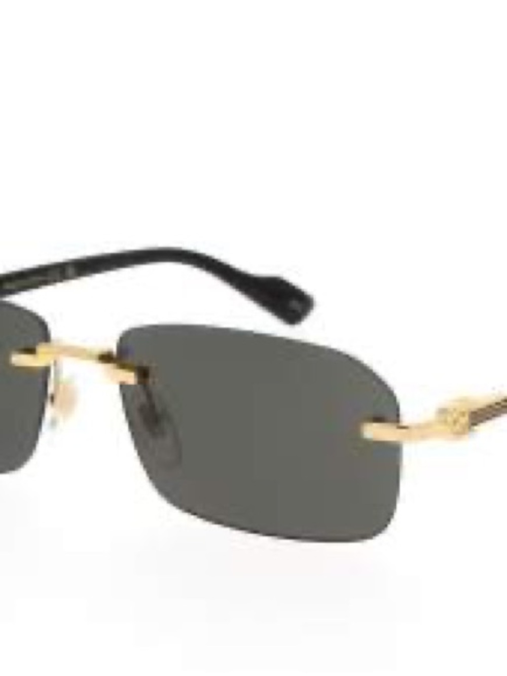 Gucci GG1221S 001 Black Gold Gray Lense Sunglasses with Case Pouch and Cloth - Picture 8 of 8
